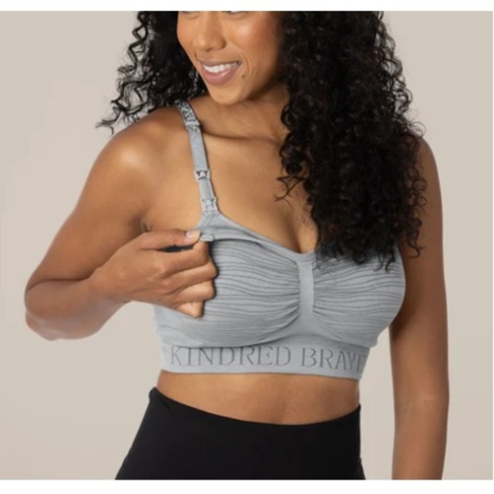 Kindred Bravely‎ Gray Sublime Hands-Free Pumping & Nursing Bra Size 1X-Busty NWT